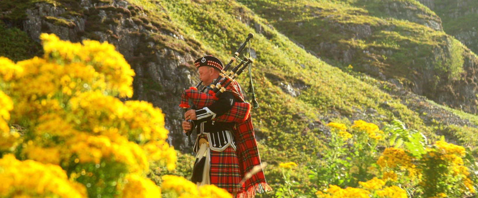 Man with bagpipes