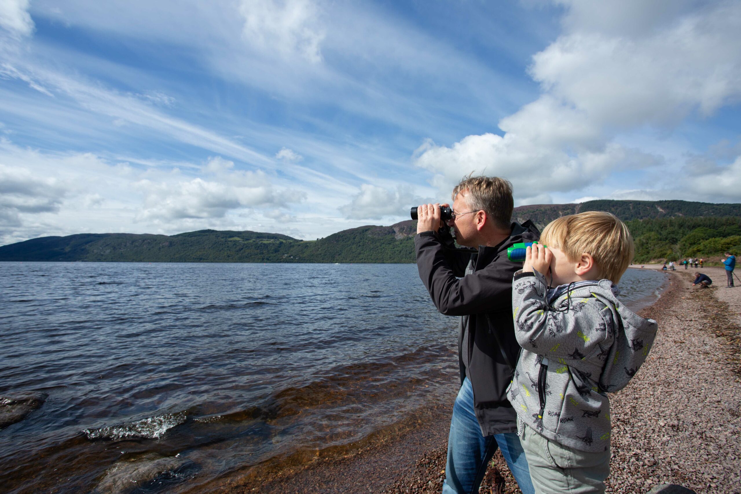 Searching for Nessie during the quest weekend with Loch Ness Exploration and The Loch Ness Centre