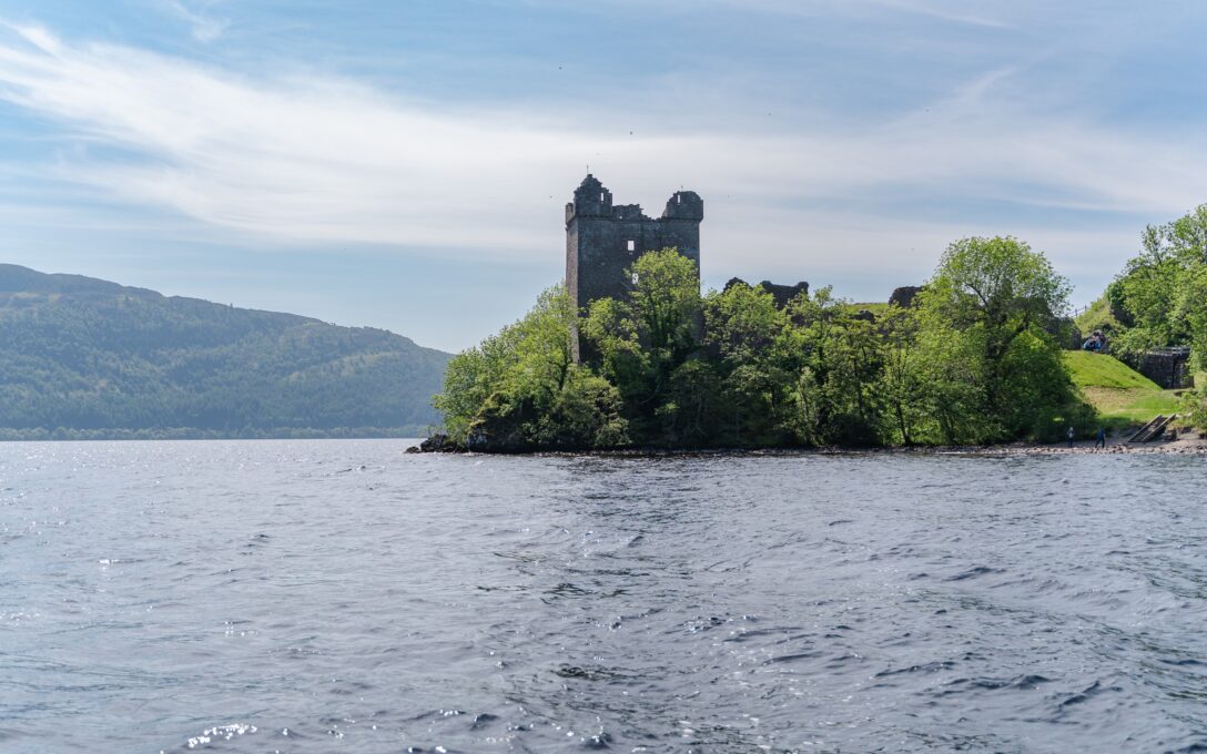 View of Urquhart Castle from Deepscan.