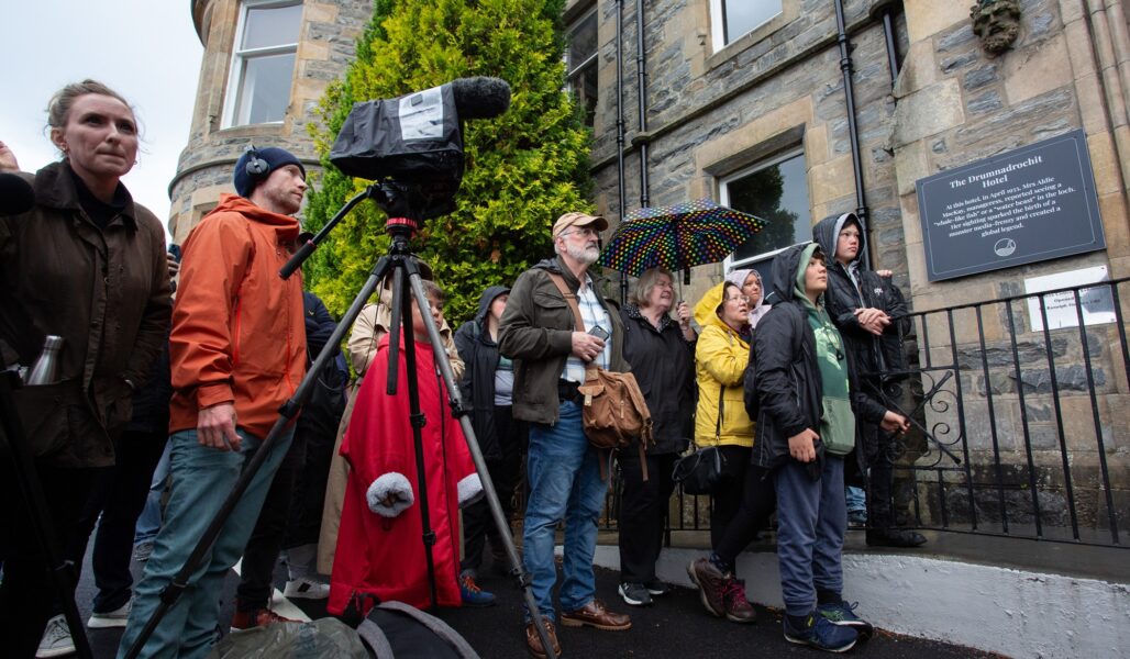 The press at The Loch Ness Centre during The Quest.