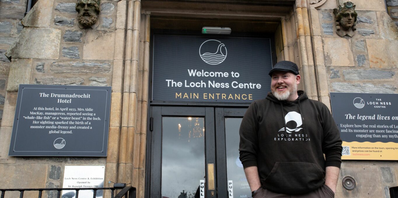 Alan Mckenna from Loch Ness Exploration outside The Loch Ness Centre