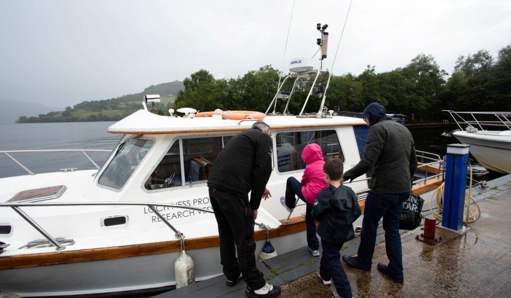 Getting on Deepscan Cruise for a tour of Loch Ness