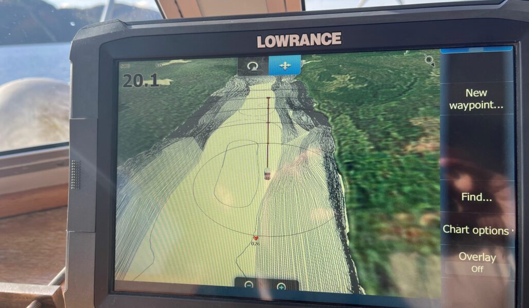 Position of disturbance on Loch Ness