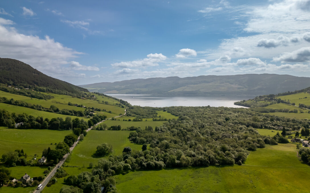 The view from The Loch Ness Centre over Loch Ness