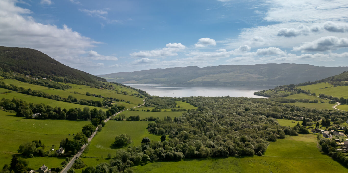 The view from The Loch Ness Centre over Loch Ness