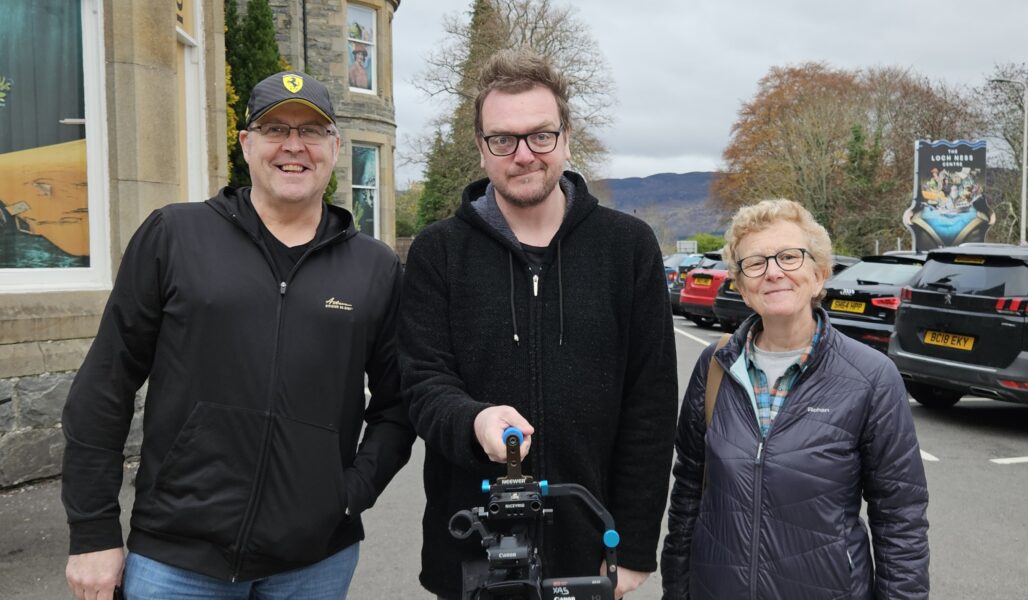 Jared, Dave and Caroline outside The Loch Ness Centre