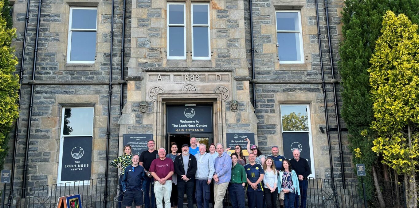 The Loch Ness Centre & LNE outside the Old Drumnadrochit Hotel after the Live Debate