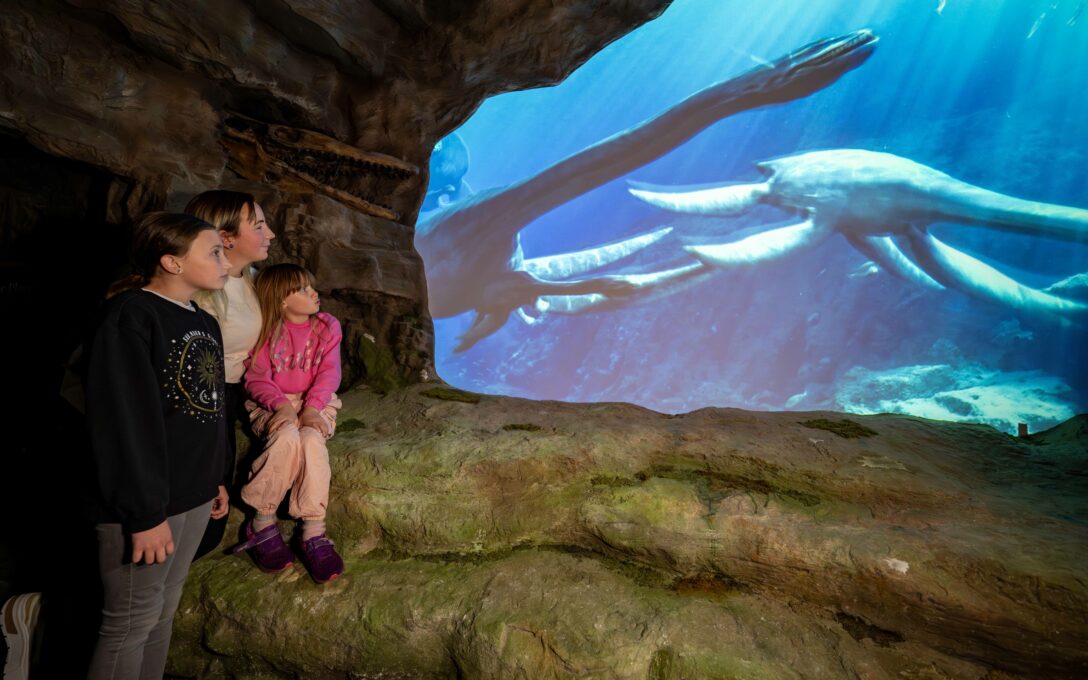 Local family exploring The Loch Ness Centre