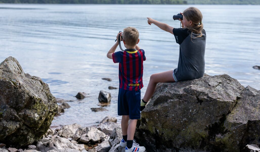 Kinds Nessie Hunting on Loch Ness during The Quest Weekend
