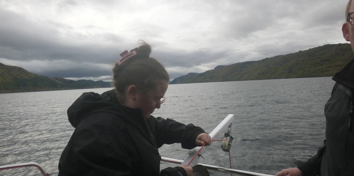 Core sampling with a view of Loch Ness