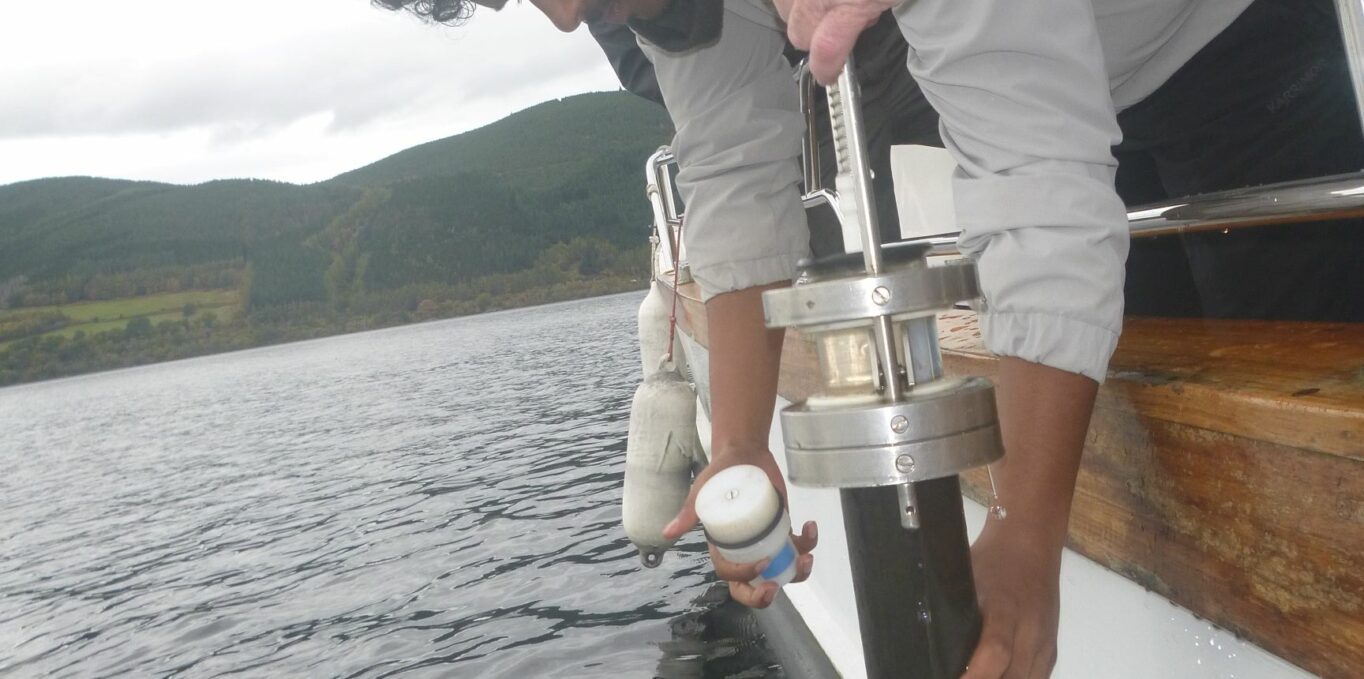 Core sampling on Loch Ness with UCL