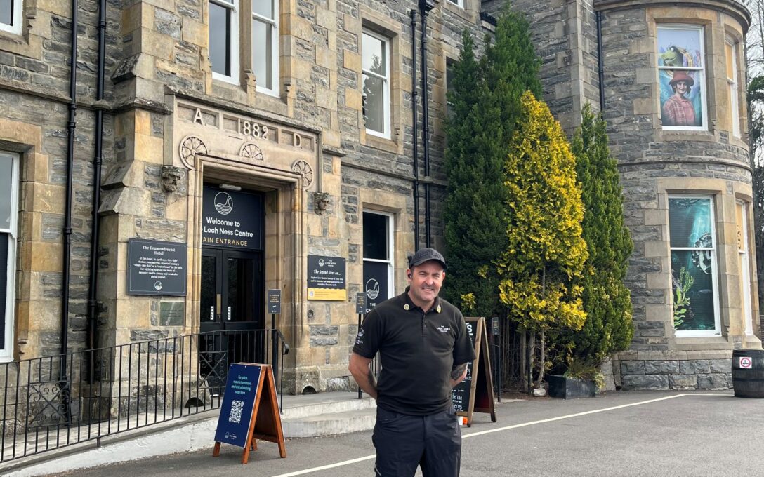 Kenny outside The Loch Ness Centre