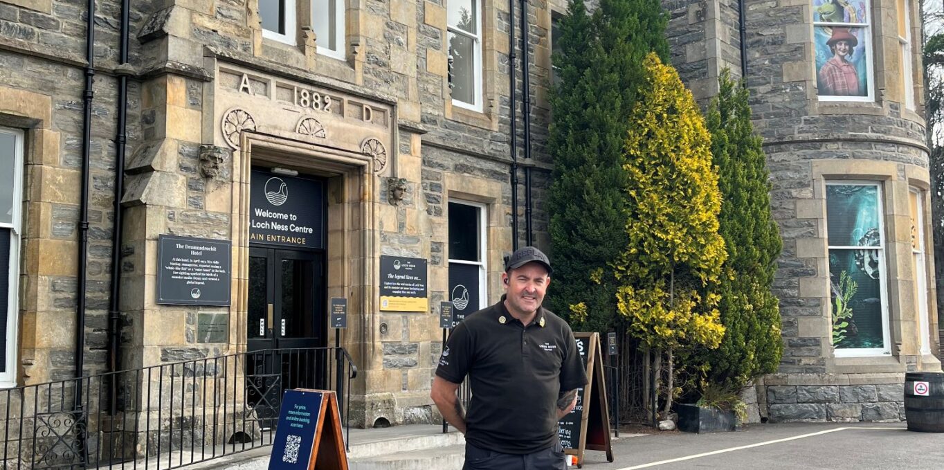 Kenny outside The Loch Ness Centre
