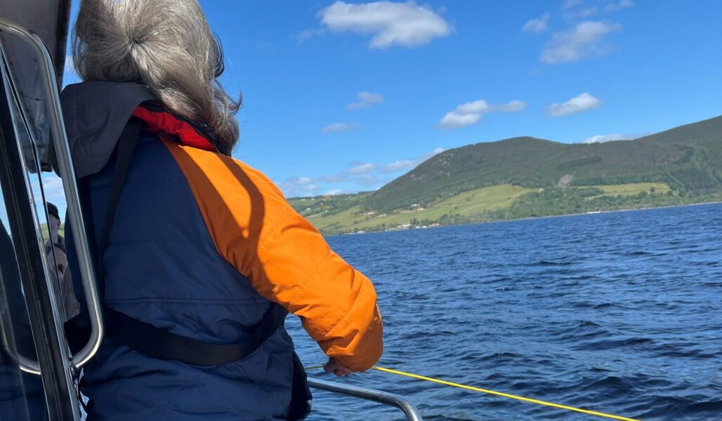 Sue from Little Loch Broom Marine Life on Deepscan using the ROV during the Quest Festival