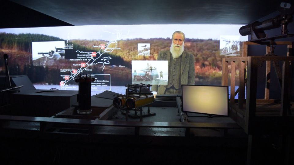 “LIVING PLESIOSAURS” a documentary by Magrio González and Iris Serrano in Adrian Shine's room at The Loch Ness Centre