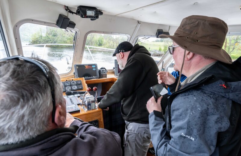 Looking at sonar onboard our Deepscan Cruise