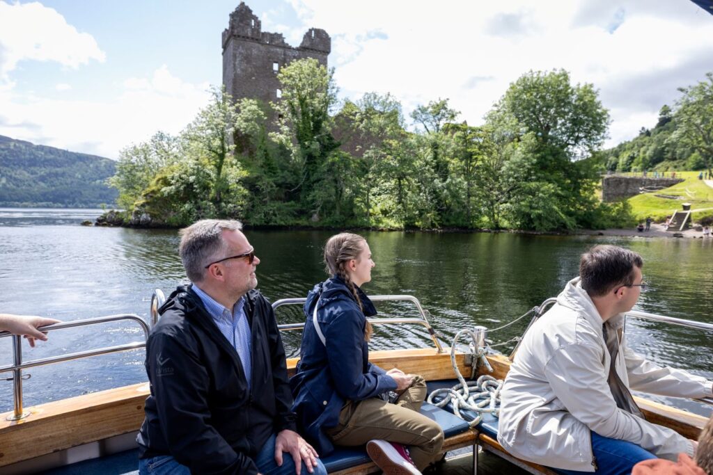 Deepscan Cruise with The Loch Ness Centre passing Urquhart Castle