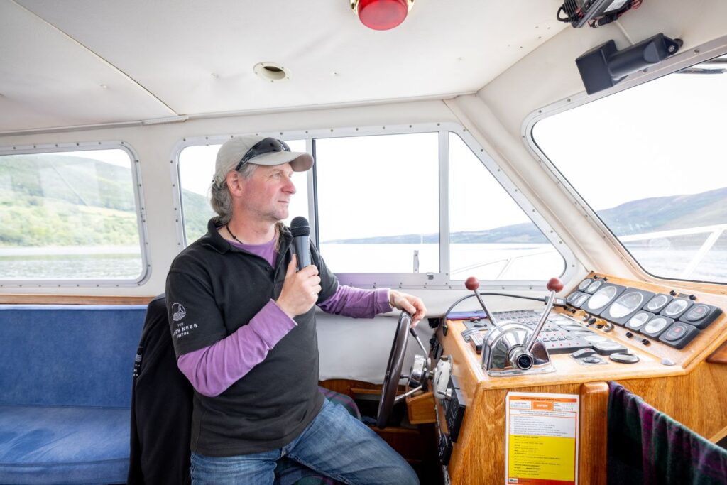 Steve on Deepscan cruising Loch Ness
