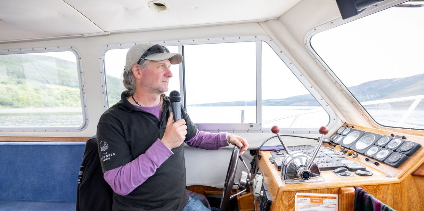 Steve on Deepscan cruising Loch Ness